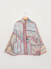 The Ladhiya Quilted Patchwork Kantha Jacket