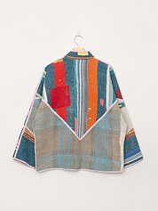 The Ladhiya Quilted Patchwork Kantha Jacket