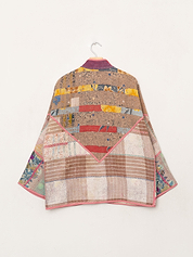 The Ladhiya Quilted Patchwork Kantha Jacket
