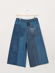 The Bindu Denim Bermuda Culotte Pant - Small
