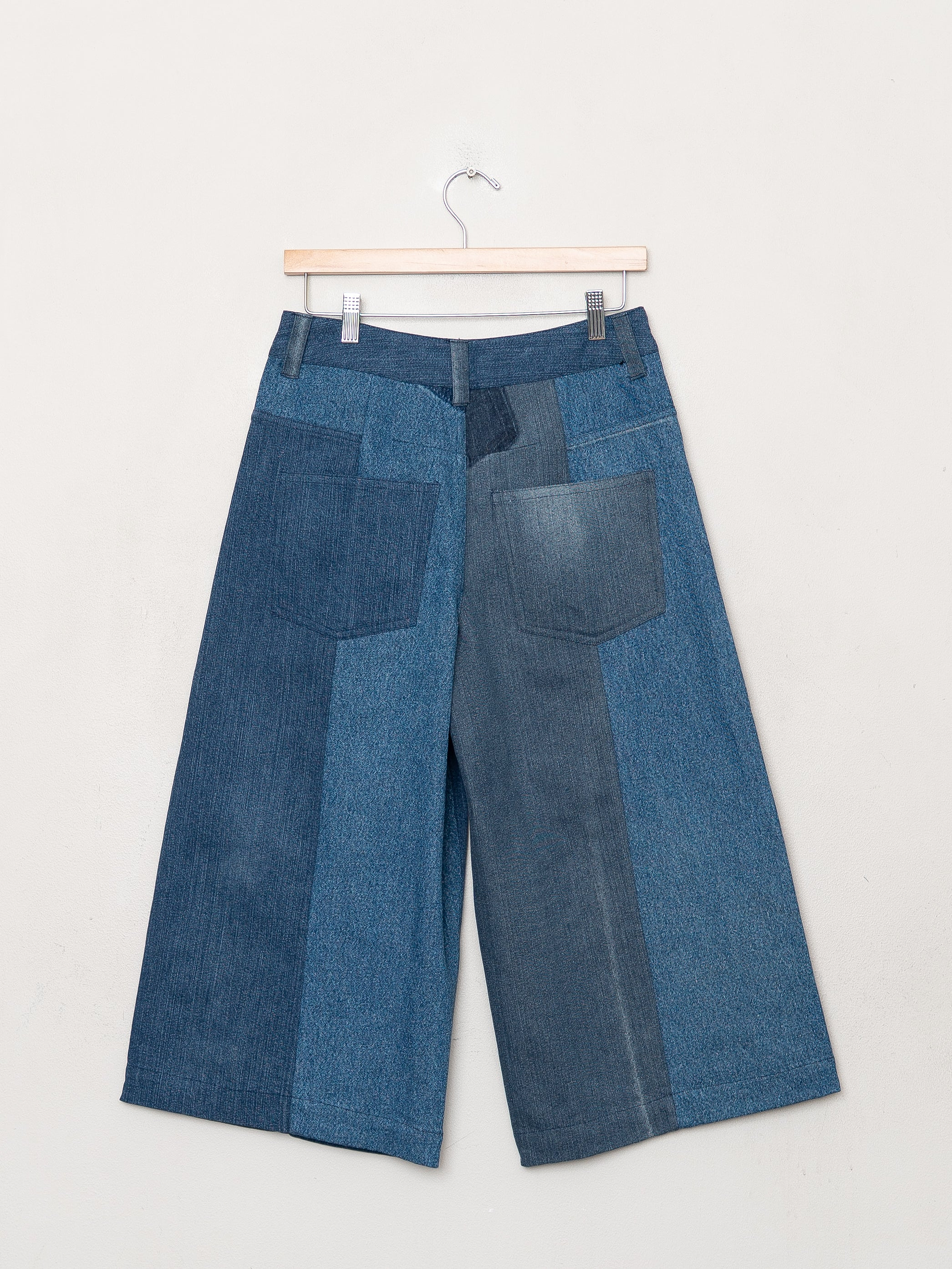 The Bindu Denim Bermuda Culotte Pant - Small