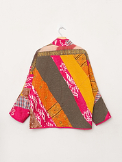 The Ladhiya Quilted Patchwork Kantha Jacket