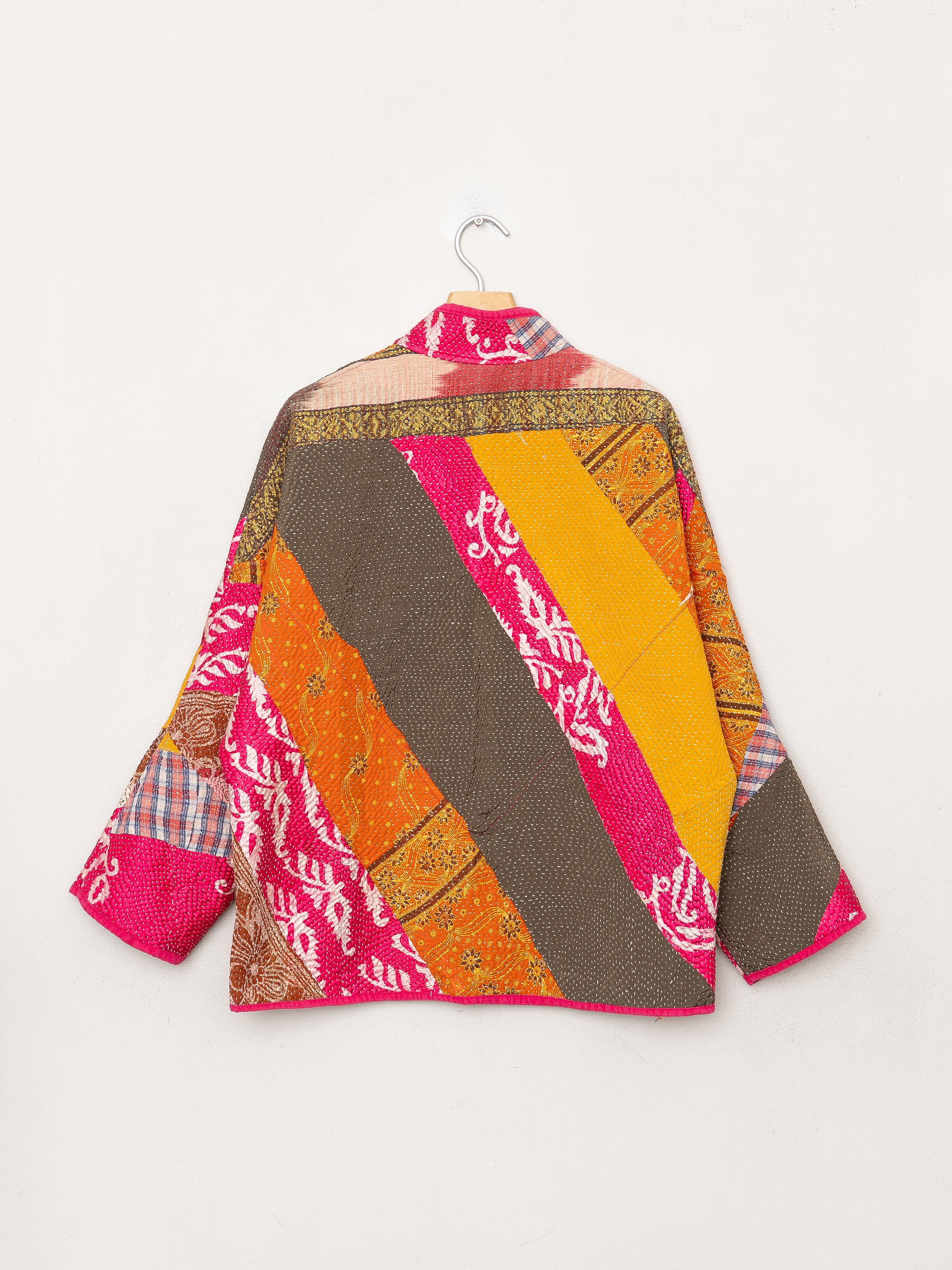 The Ladhiya Quilted Patchwork Kantha Jacket