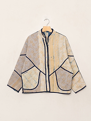 The Ladhiya Petite Quilted Patchwork Kantha Jacket