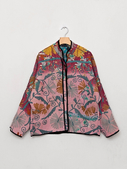 The Ladhiya Quilted Suzani Kantha Jacket