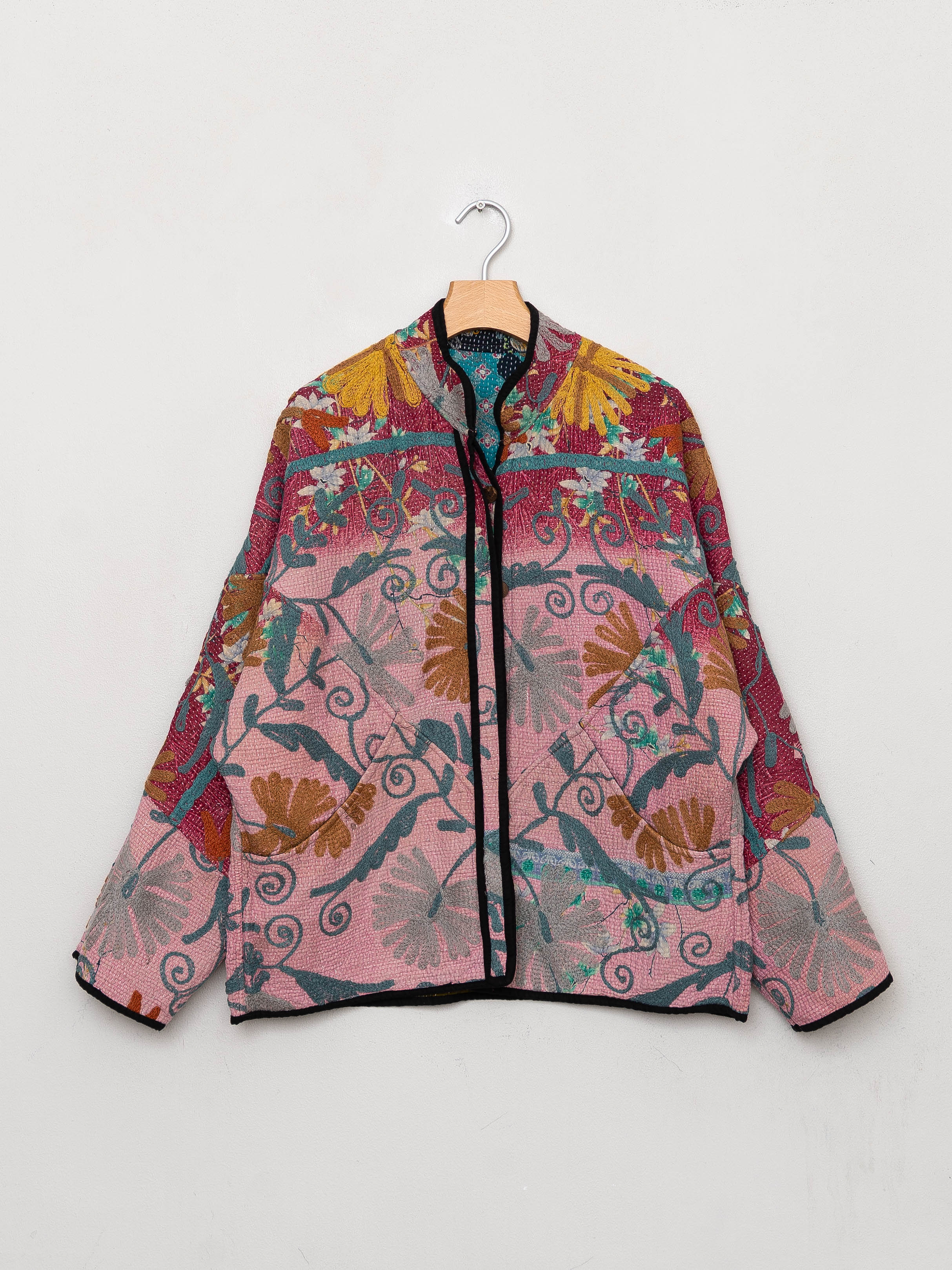 The Ladhiya Quilted Suzani Kantha Jacket
