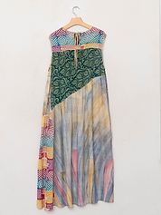 The Anan Long Dress  - Medium / Large - Upcycled Silk