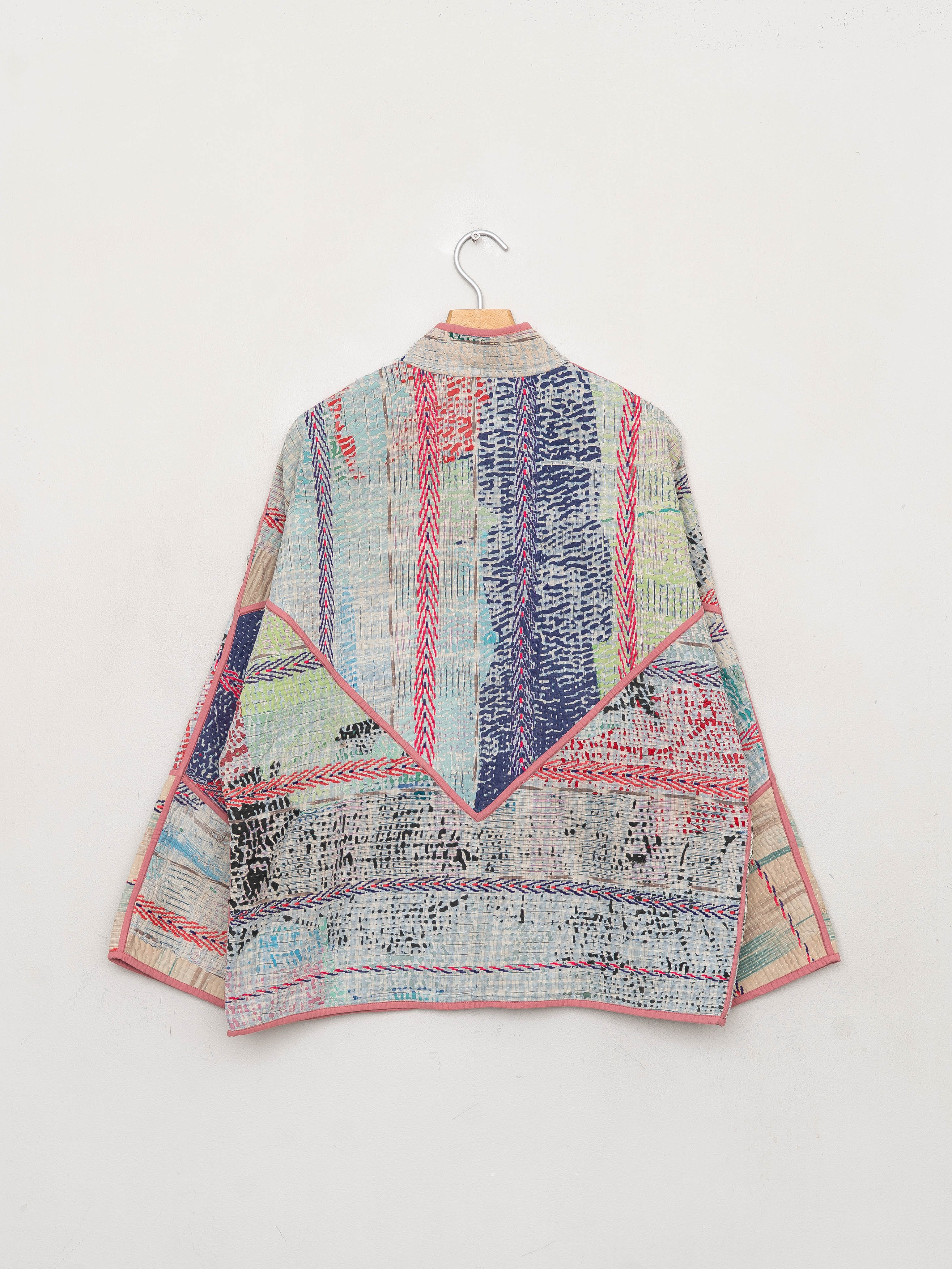 The Ladhiya Quilted Patchwork Kantha Jacket