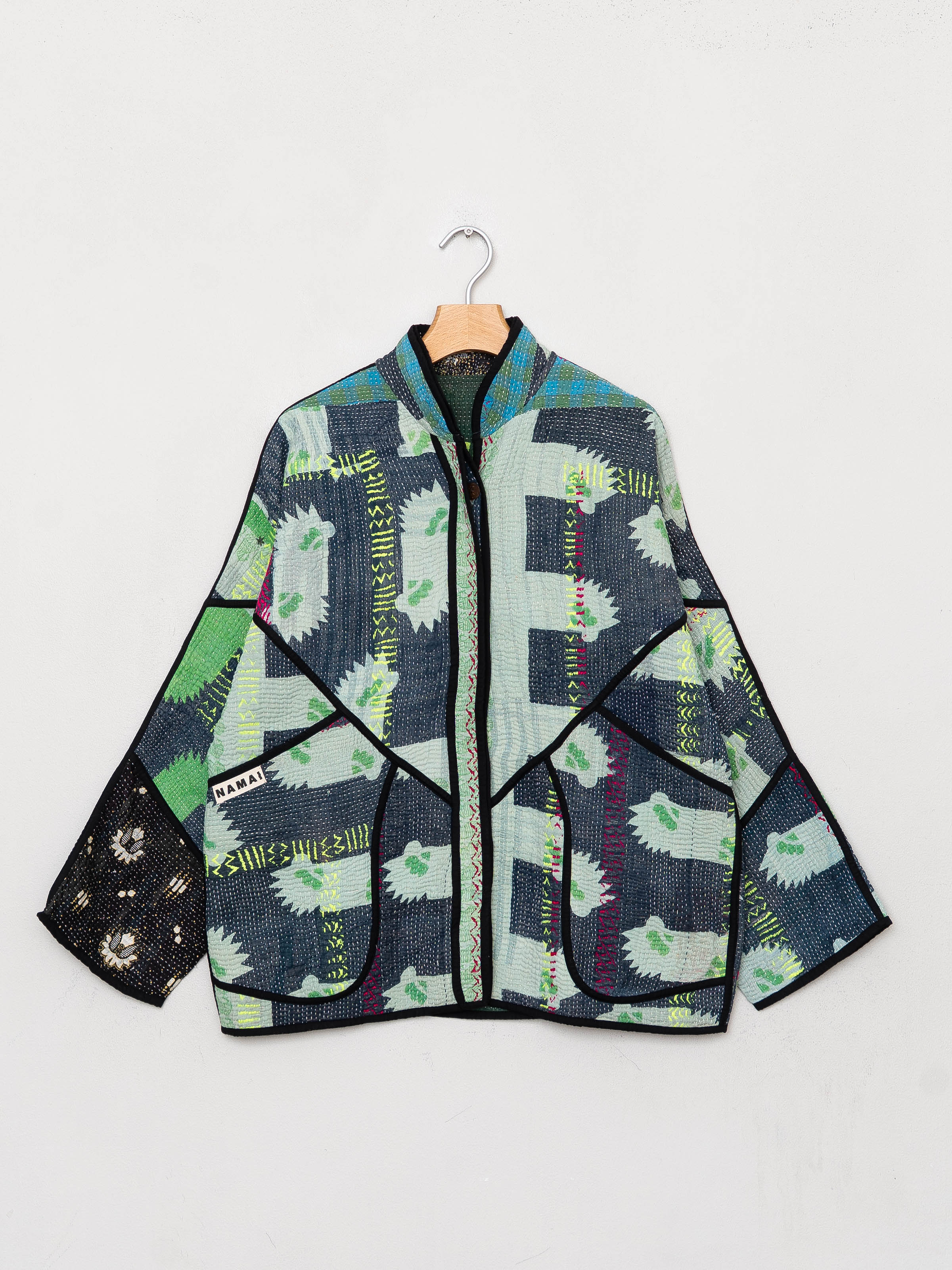 The Ladhiya Quilted Patchwork Kantha Jacket