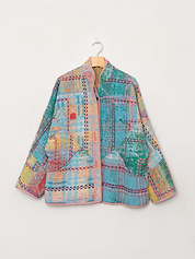 The Ladhiya Quilted Patchwork Kantha Jacket