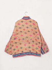 The Ladhiya Quilted Patchwork Kantha Jacket