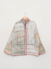 The Ladhiya Quilted Patchwork Kantha Jacket