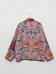 The Ladhiya Quilted Suzani Kantha Jacket