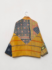 The Ladhiya Quilted Patchwork Kantha Jacket