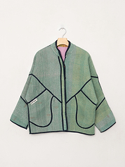 The Ladhiya Quilted Patchwork Kantha Jacket