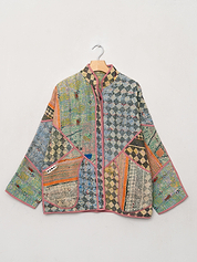 The Ladhiya Quilted Patchwork Kantha Jacket Wholesale