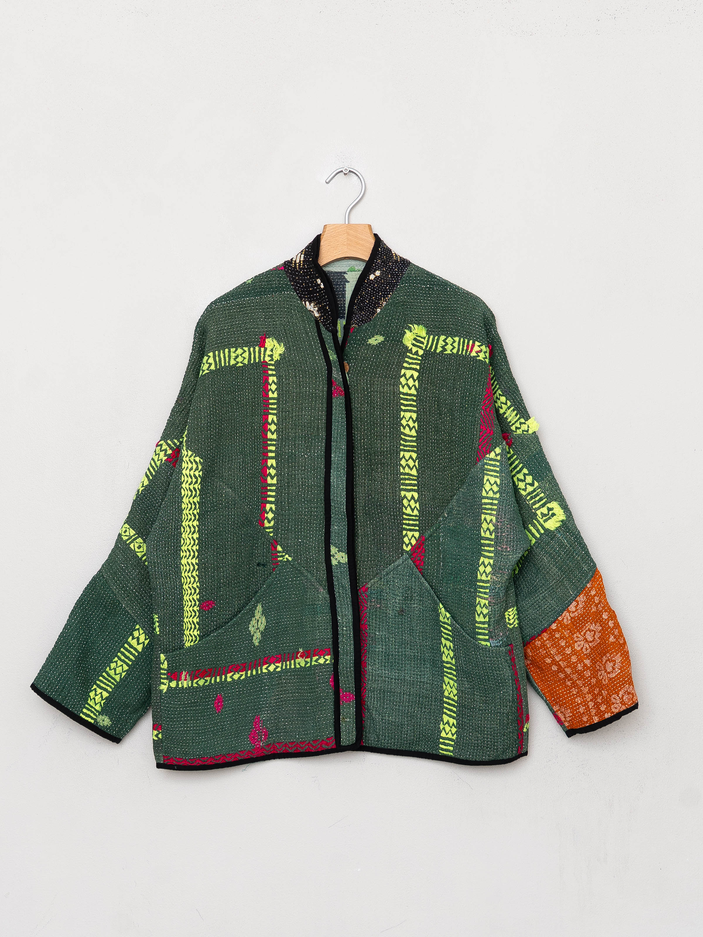 The Ladhiya Quilted Patchwork Kantha Jacket