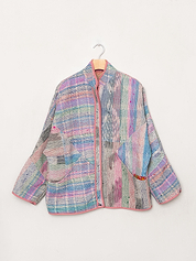 The Ladhiya Quilted Patchwork Kantha Jacket