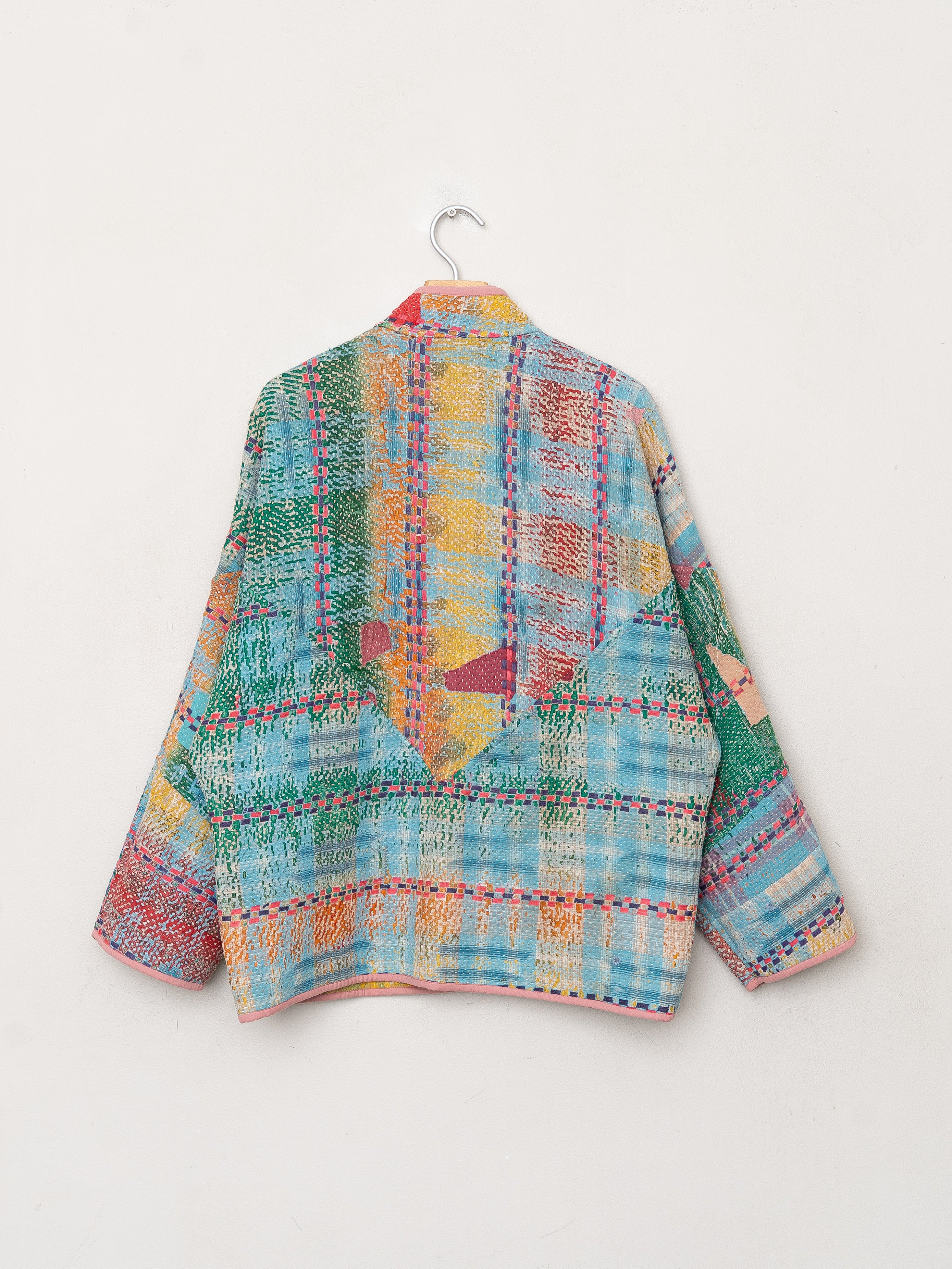 The Ladhiya Quilted Patchwork Kantha Jacket