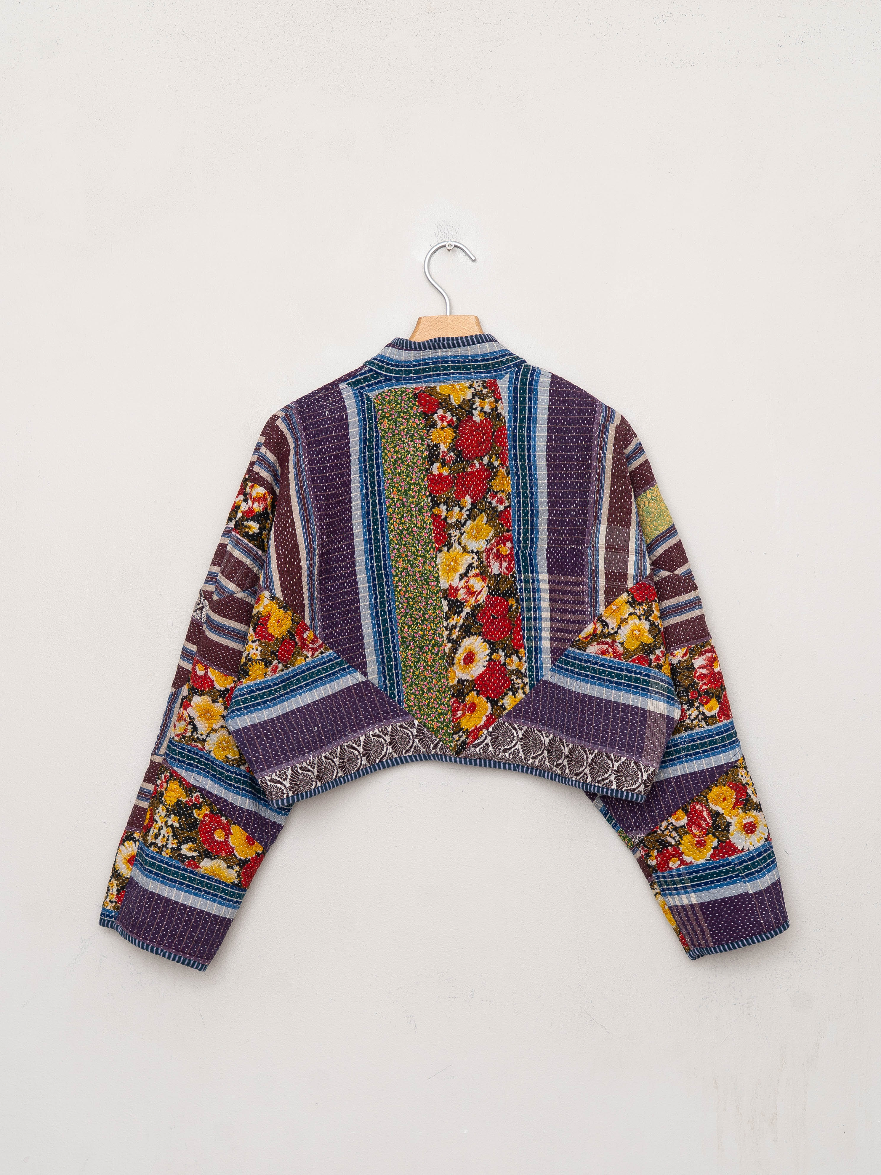 The Kaira Cropped Quilted Patchwork Kantha Jacket Wholesale