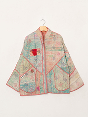 The Ladhiya Quilted Patchwork Kantha Jacket