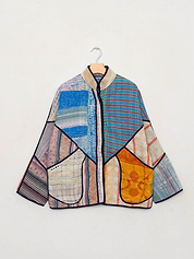 The Ladhiya Quilted Patchwork Kantha Jacket