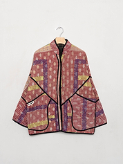 The Ladhiya Quilted Patchwork Kantha Jacket