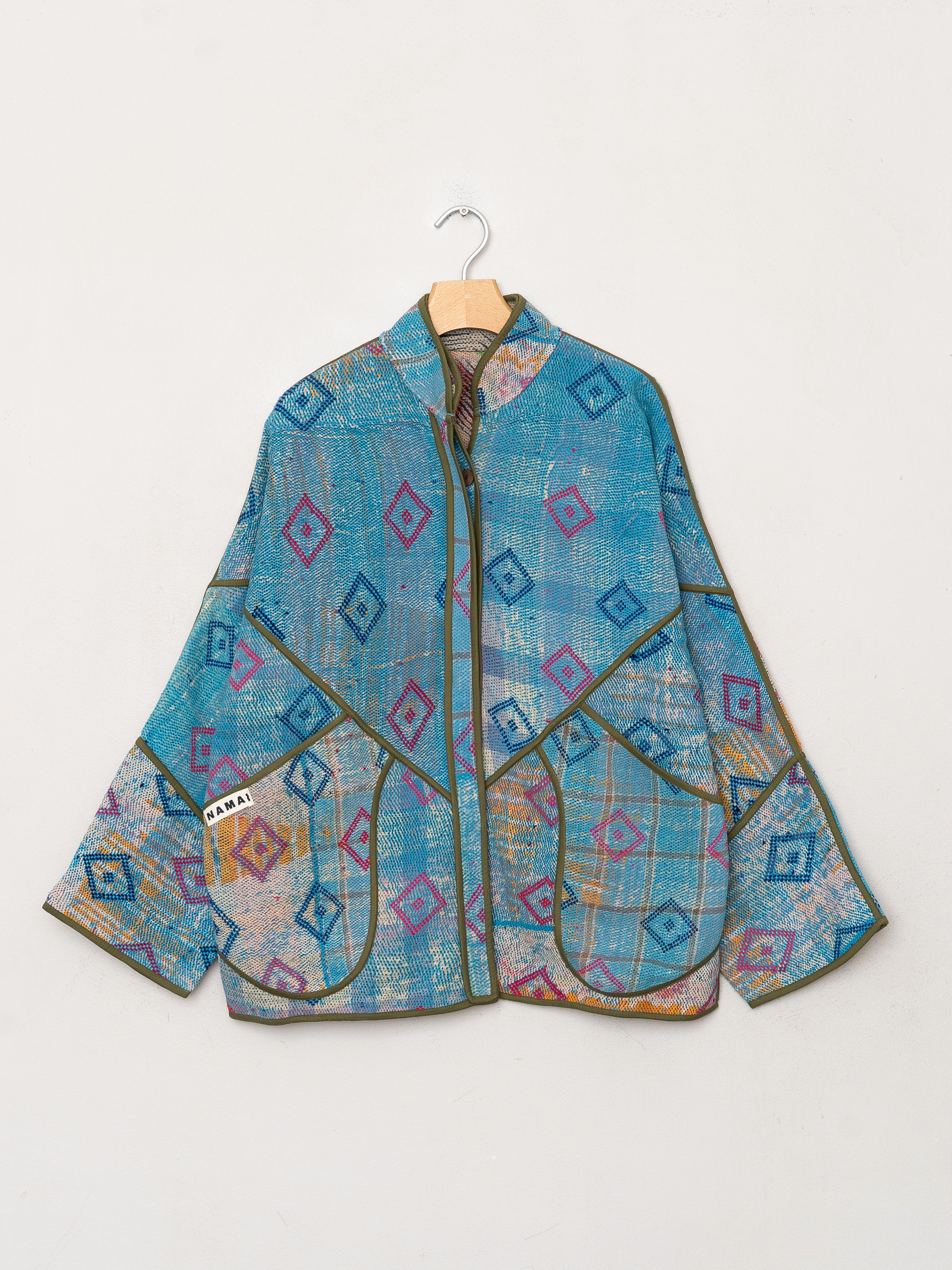 The Ladhiya Quilted Patchwork Kantha Jacket