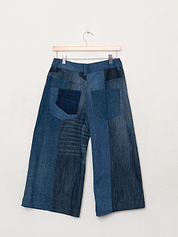 The Bindu Denim Bermuda Culotte Pant - Small