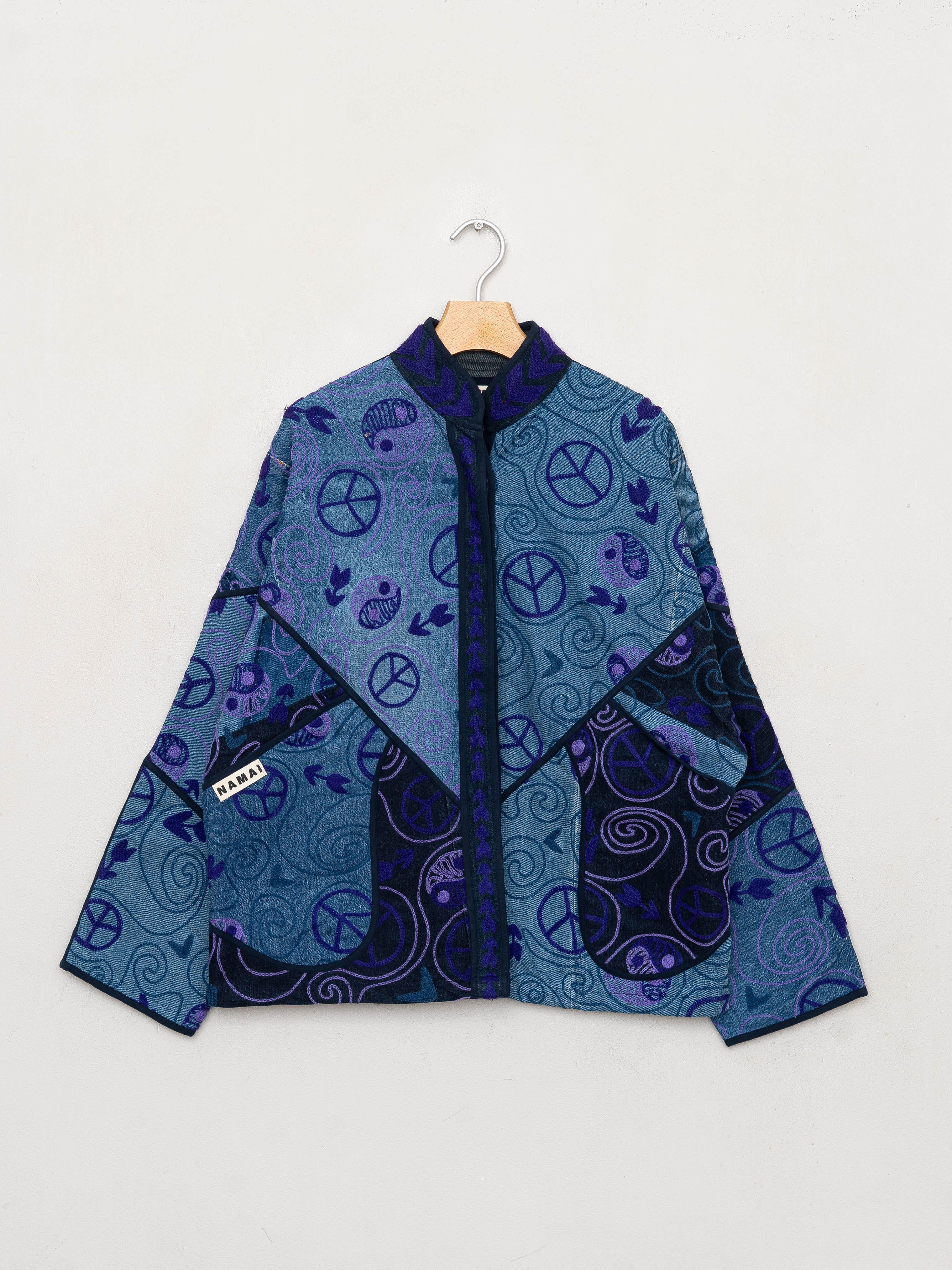 The Ladhiya Denim Suzani Jacket - Medium