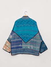 The Ladhiya Quilted Patchwork Kantha Jacket
