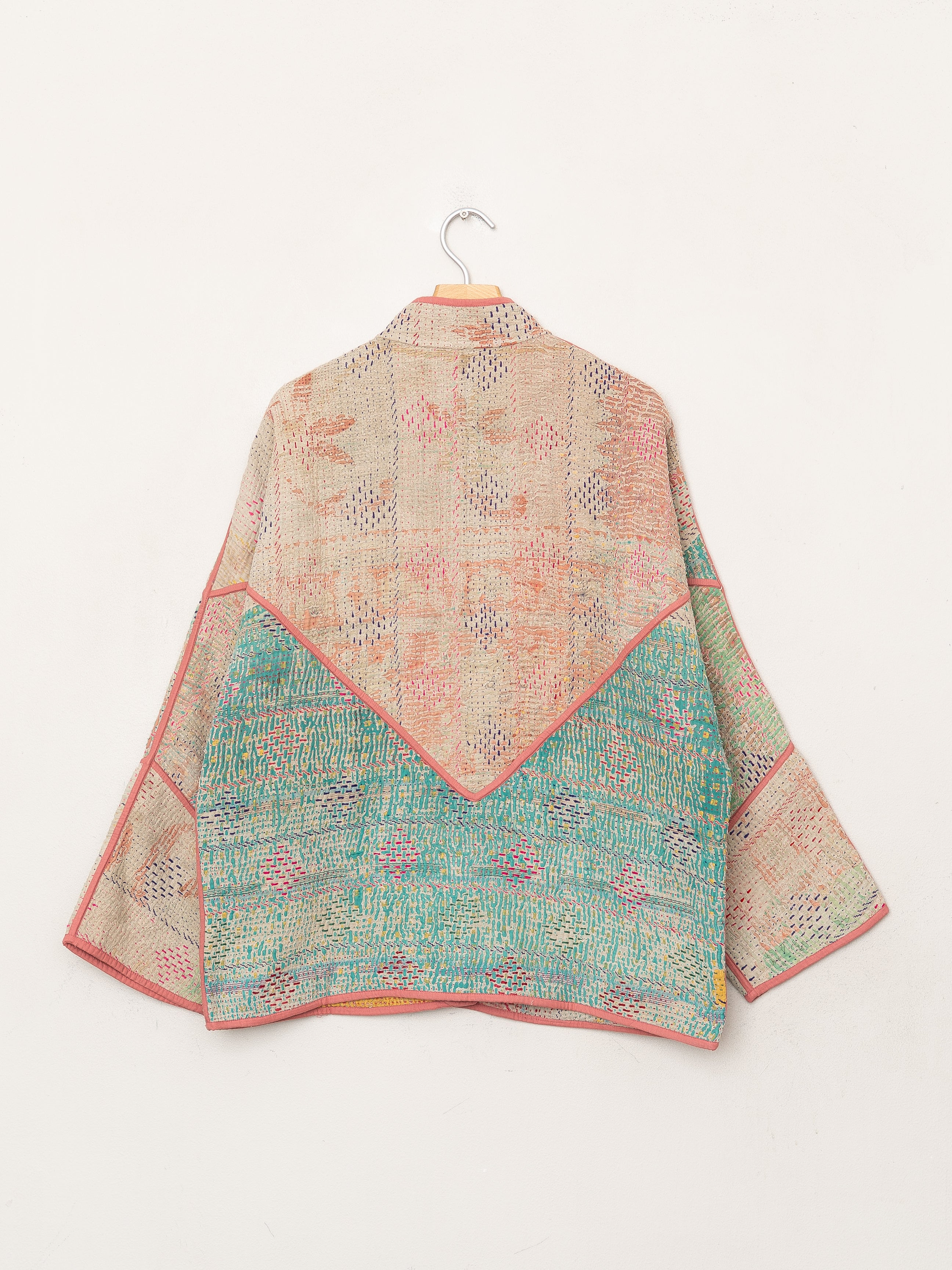 The Ladhiya Quilted Patchwork Kantha Jacket