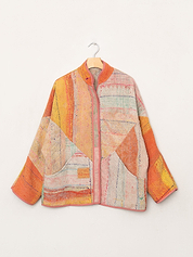 The Ladhiya Quilted Patchwork Kantha Jacket