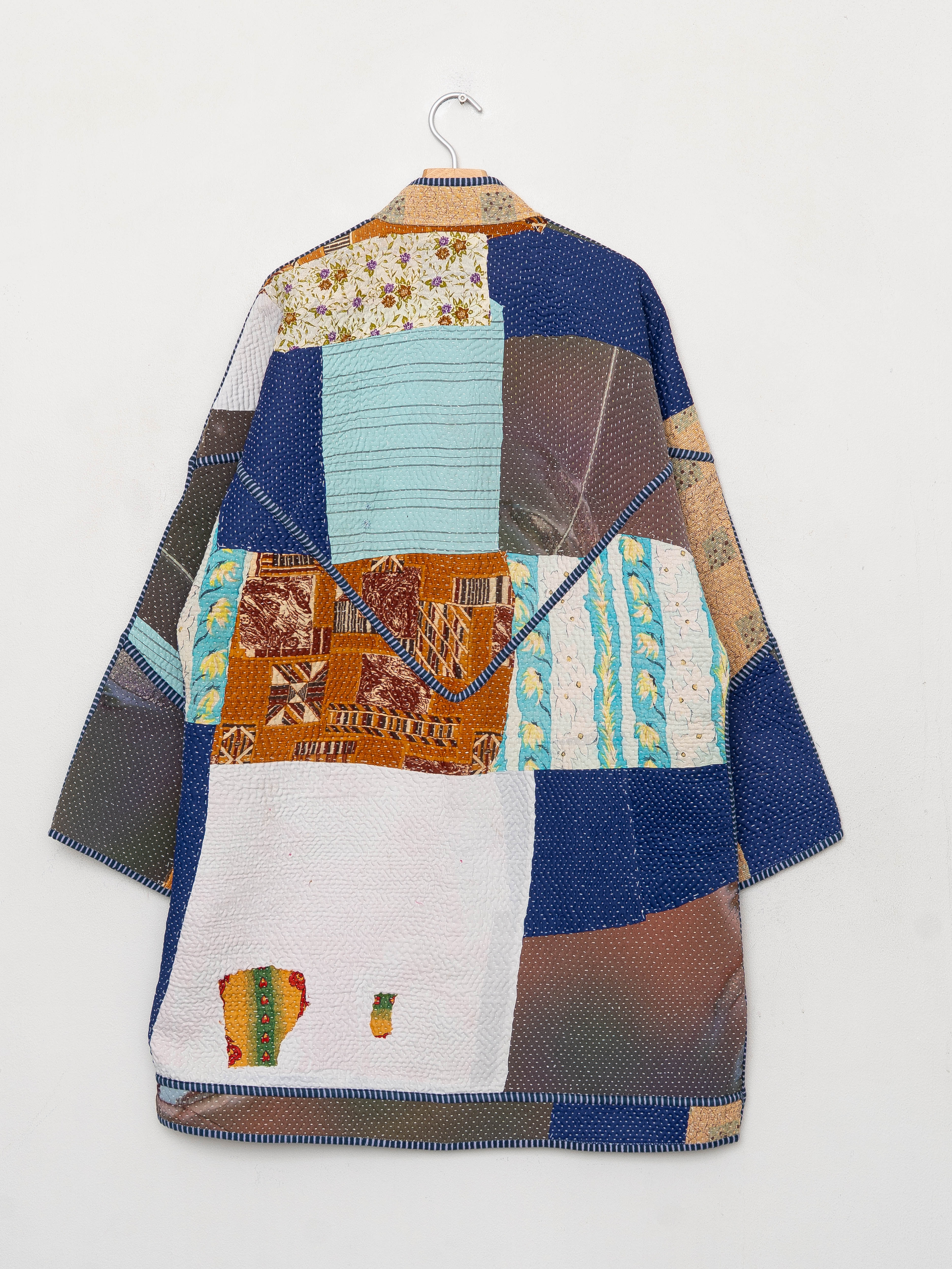 The Sai Quilted Patchwork Kantha Coat