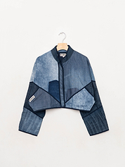 The Kaira Cropped Denim Jacket - Medium