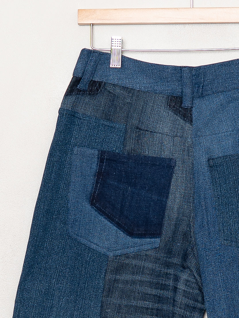 The Bindu Denim Bermuda Culotte Pant - Small