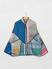 The Ladhiya Quilted Patchwork Kantha Jacket