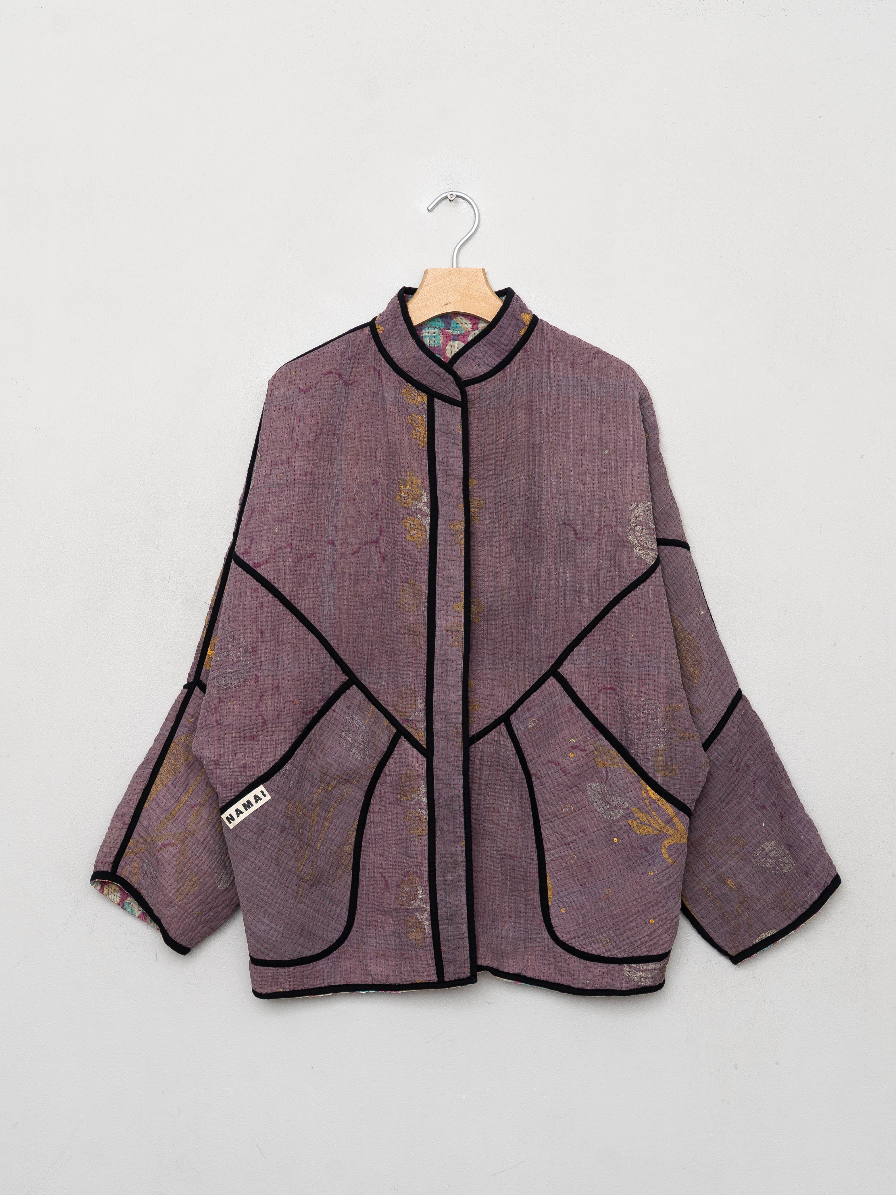The Ishani Quilted Patchwork Kantha Jacket