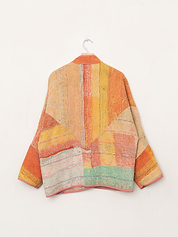The Ladhiya Quilted Patchwork Kantha Jacket