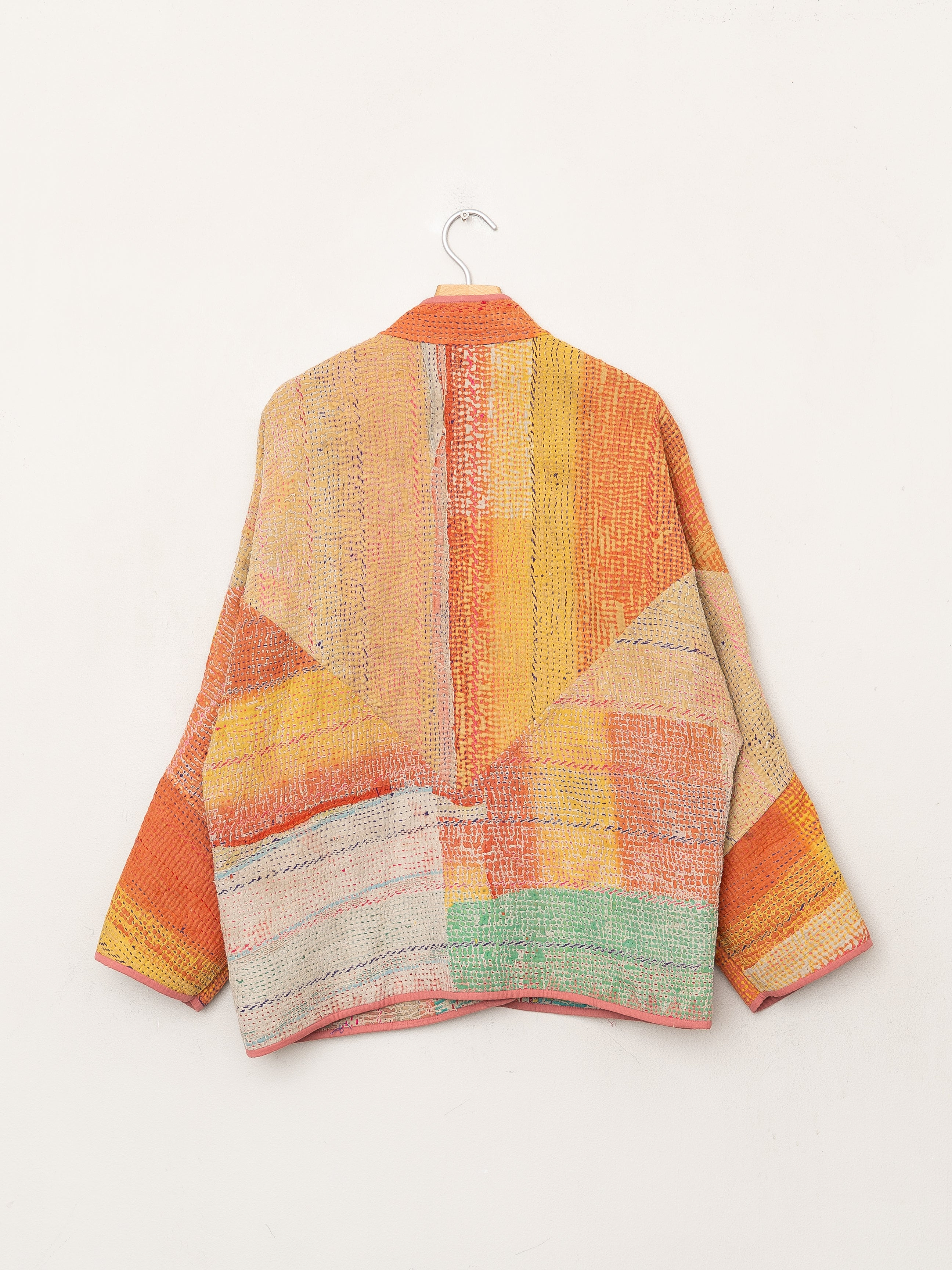 The Ladhiya Quilted Patchwork Kantha Jacket