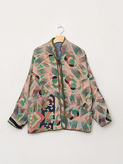 The Ladhiya Quilted Patchwork Kantha Jacket