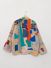 The Ladhiya Quilted Patchwork Kantha Jacket