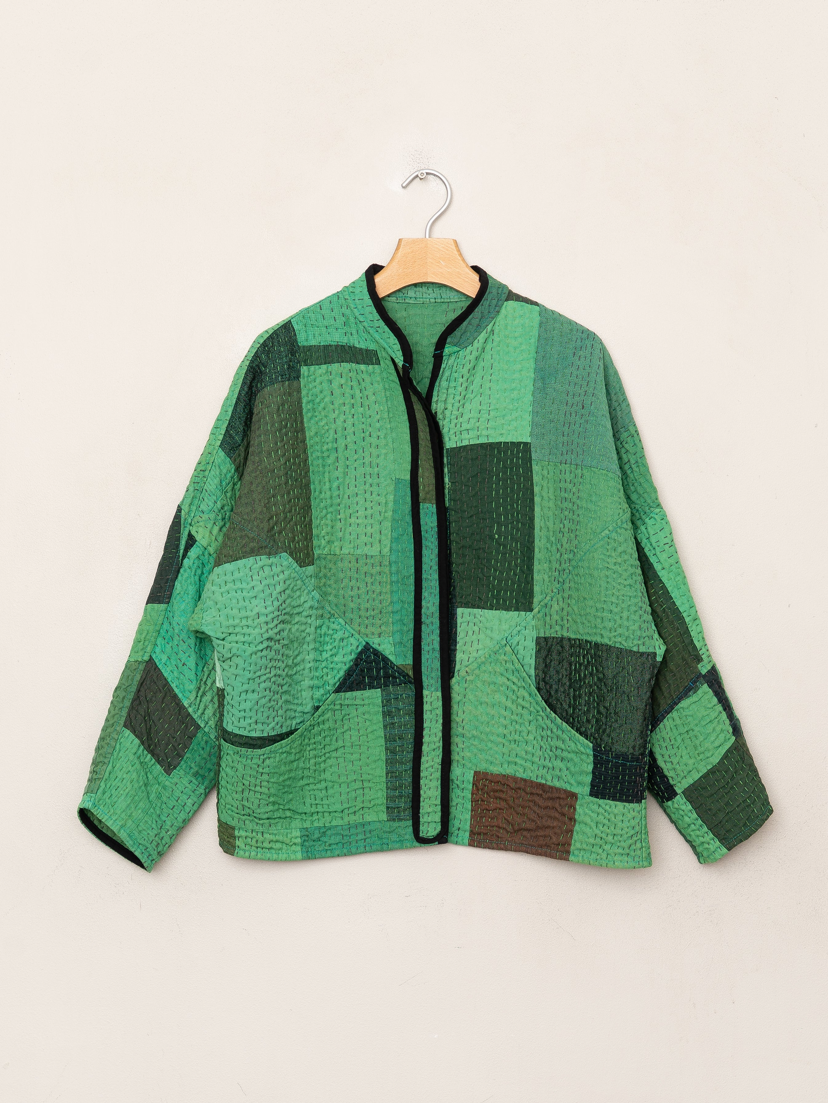 The Ladhiya Petite Quilted Patchwork Kantha Jacket