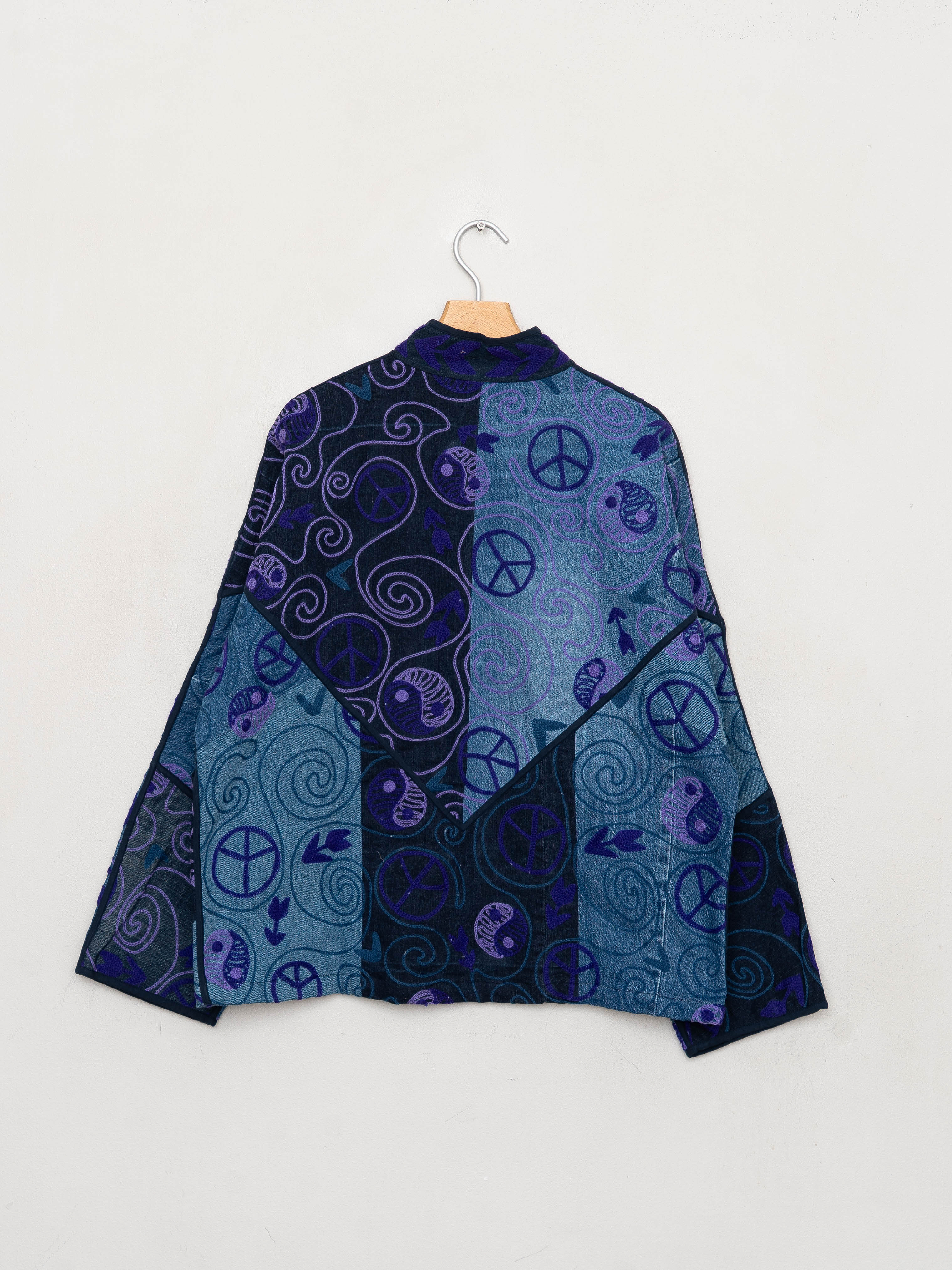 The Ladhiya Denim Suzani Jacket - Medium