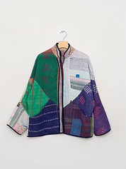 The Ladhiya Quilted Patchwork Kantha Jacket