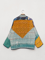 The Ladhiya Quilted Patchwork Kantha Jacket