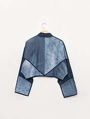 The Kaira Cropped Denim Jacket - Medium