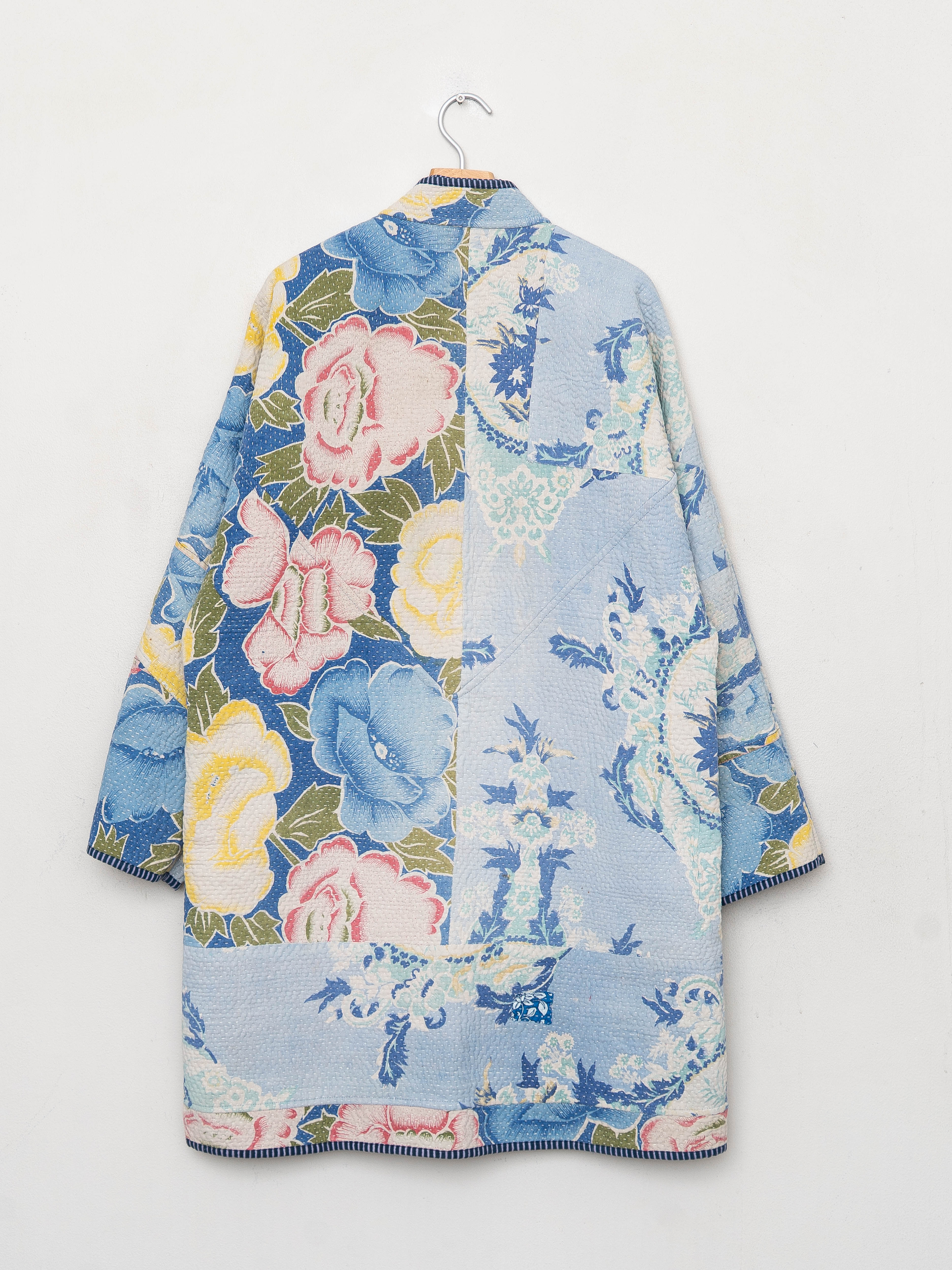 The Sai Quilted Patchwork Kantha Coat