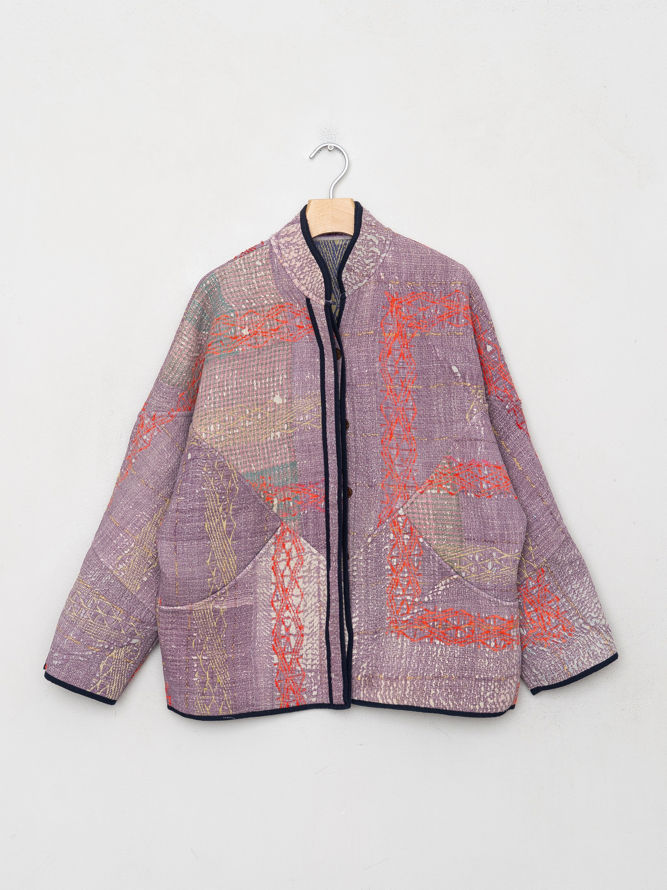 The Ladhiya Quilted Patchwork Kantha Jacket