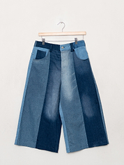 The Bindu Denim Bermuda Culotte Pant - Medium